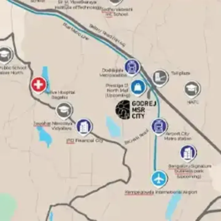 BARCA at Godrej MSR City location map, Yerthiganahalli